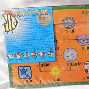 Phonics Puzzle Blocks Learning Bees Motor Cognitive Skills Spelling